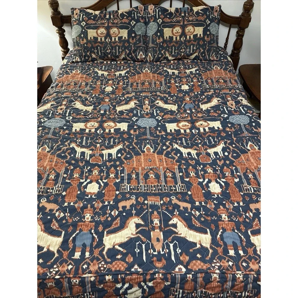 Vintage 70s Inger McCabe Elliot x Martex Magical Kingdom Coverlet and Shams
